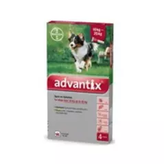 אדוונטיקס לכלבים ADVANTIX בינוניים 10-25 קג